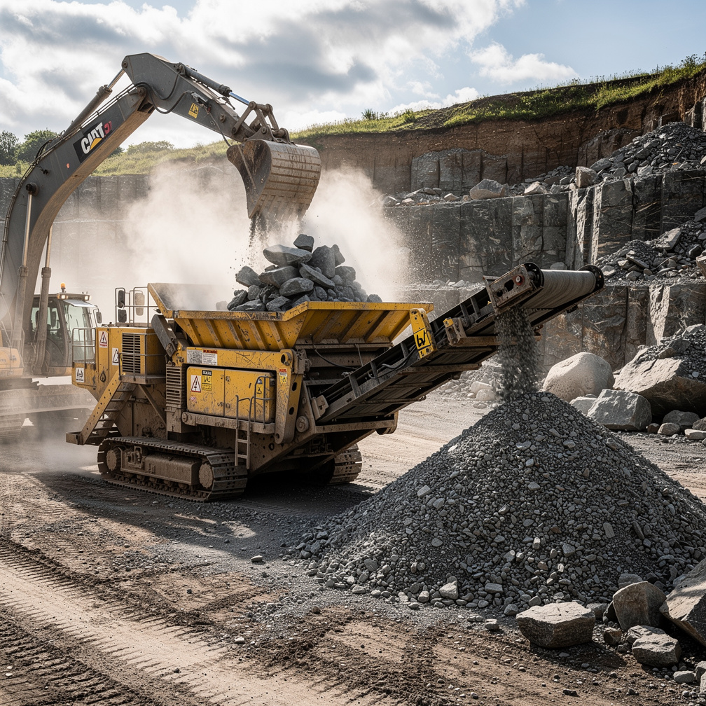 crushing rocks